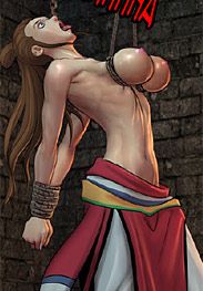 The weight of her entire body rests on her tender breasts, she scream in agony - Female general part 3 (fansadox 418) by Feather