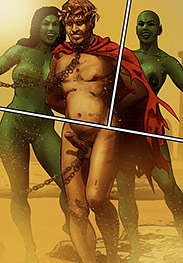 The torturer had nailed her to the cross but he had also hammered nails into different parts of her body, including her nipples and her mons veneris - The Curse of Isthar (GQS - Godesses, Queens and Slaves) by Mr Kane