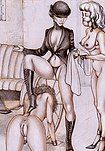 Madame Whipcord goes for ride, the ponies are trembling - Tim's Ponygirls by Tim Richards
